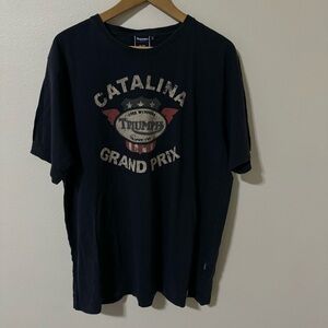 Triumph Motorcycles Catalina Grand Prix Short Sleeve Graphic Tee Navy X-Large